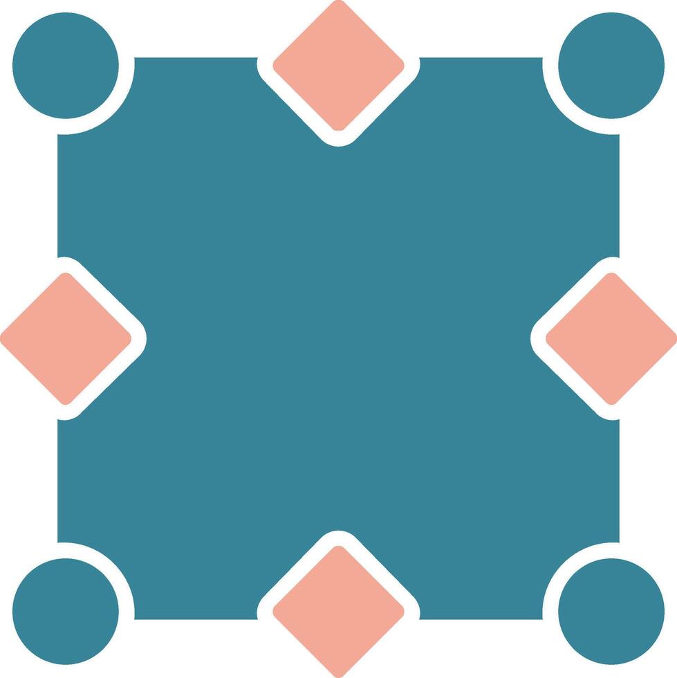 Nodes Glyph Two Color Icon vector