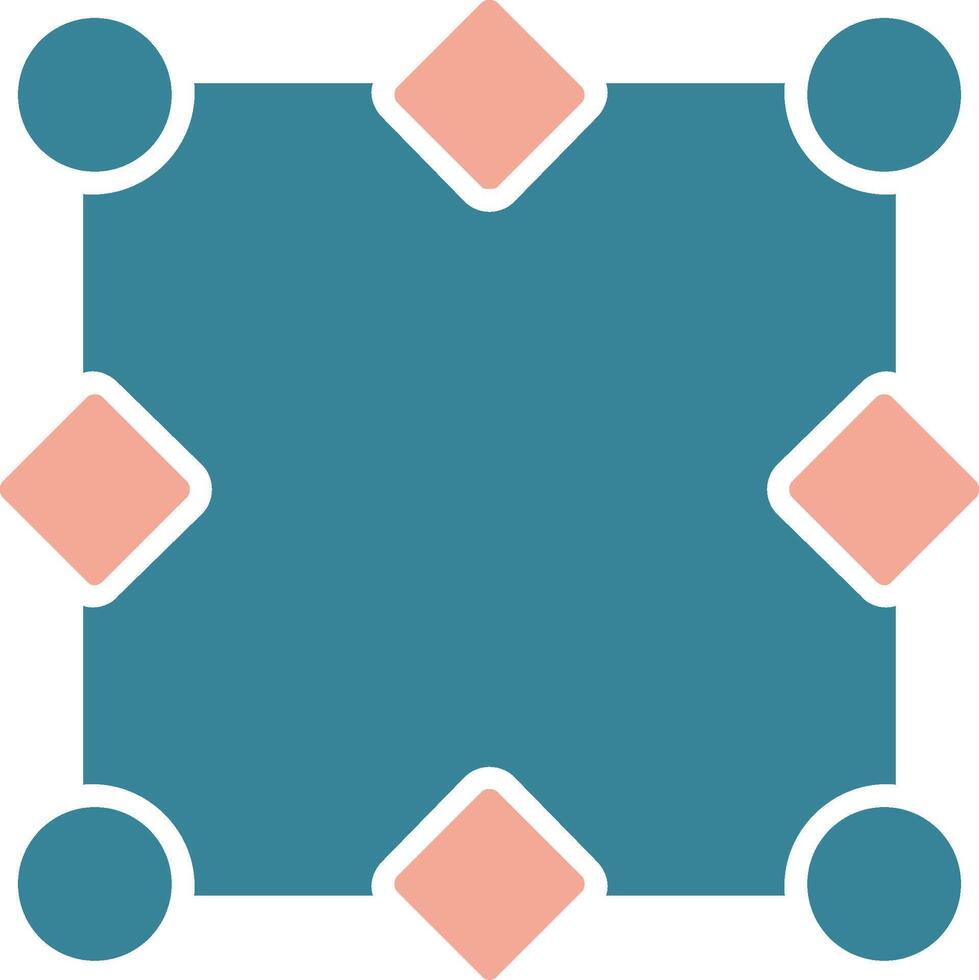 Nodes Glyph Two Color Icon vector