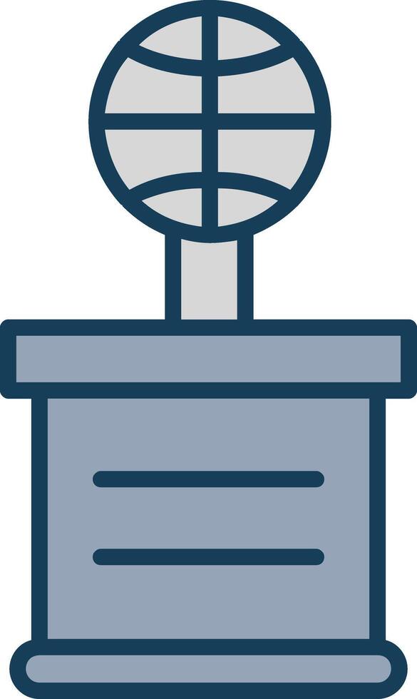 Basketball Line Filled Grey Icon vector