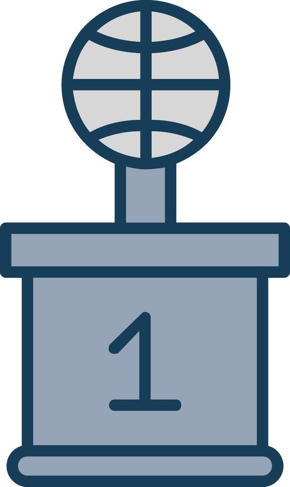 Basketball Line Filled Grey Icon vector