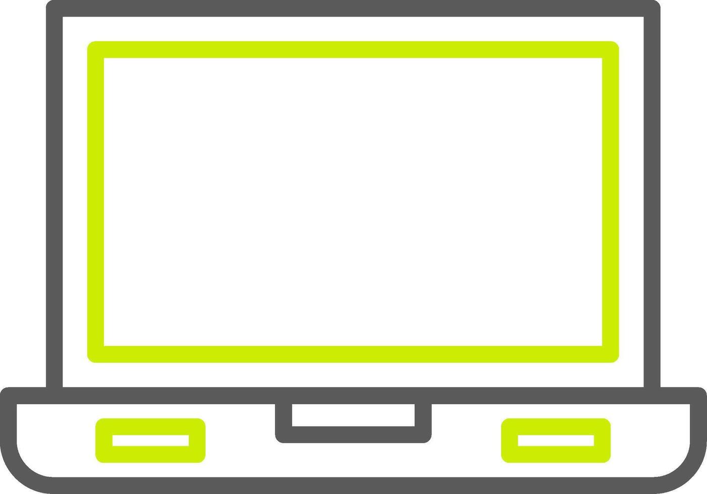Laptop Screen Line Two Color Icon vector