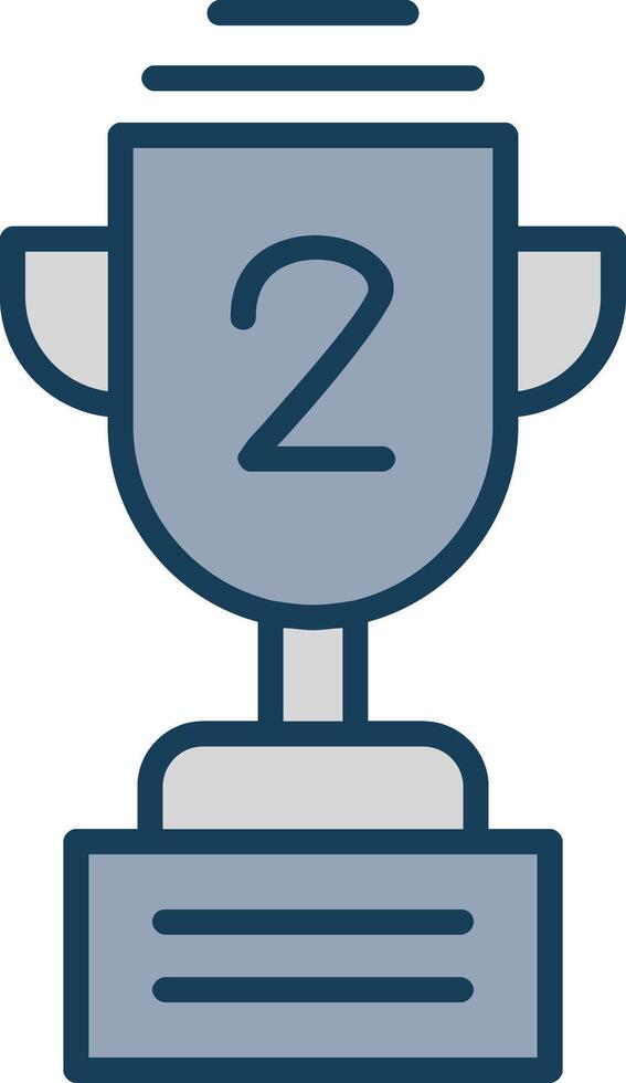 Trophy Line Filled Grey Icon vector