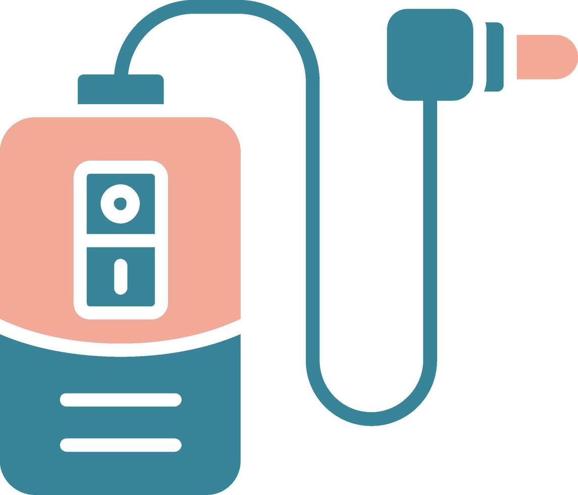 Timer Glyph Two Color Icon vector