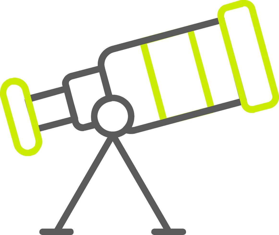 Telescope Line Two Color Icon vector