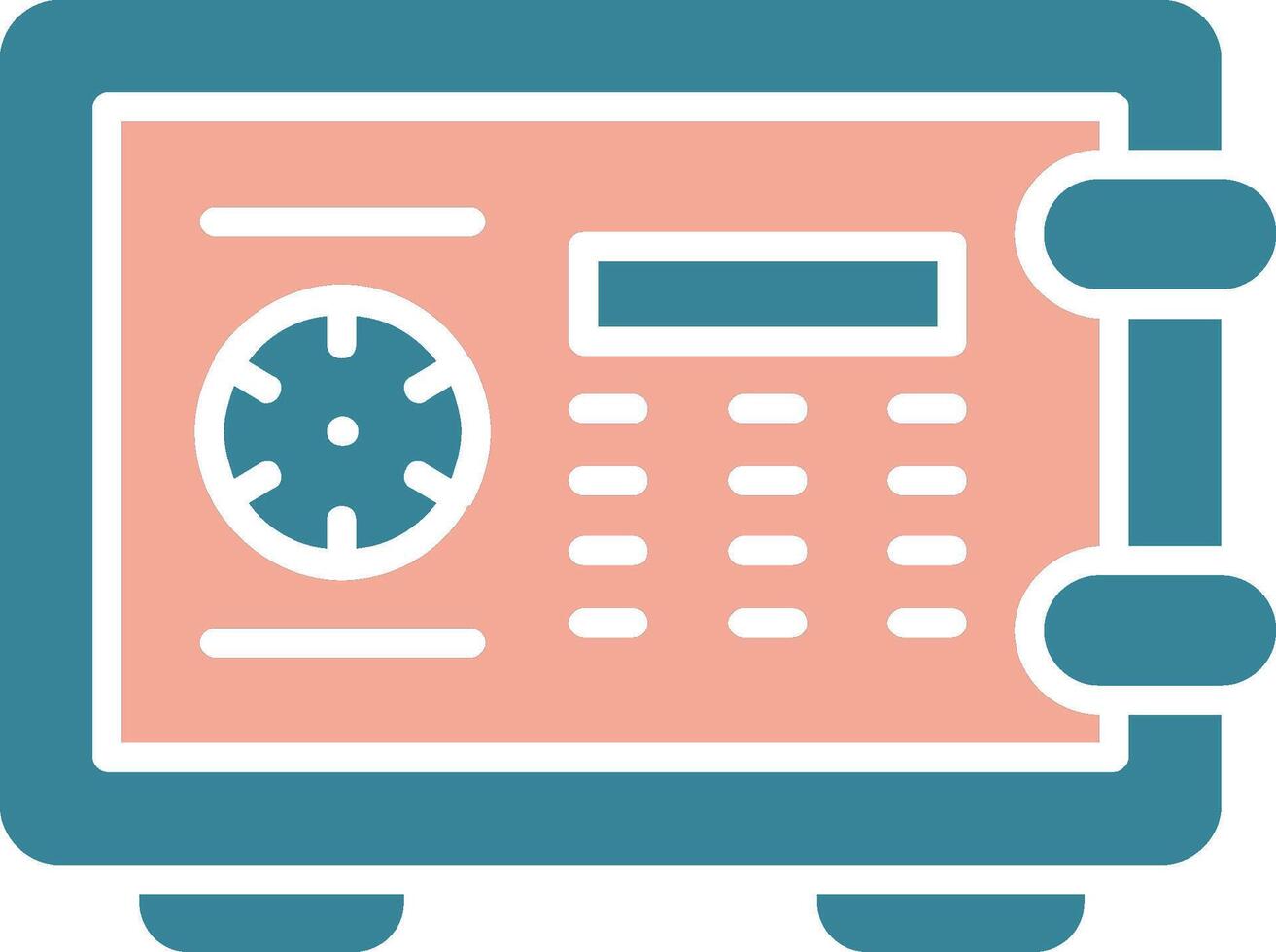 Locker Glyph Two Color Icon vector