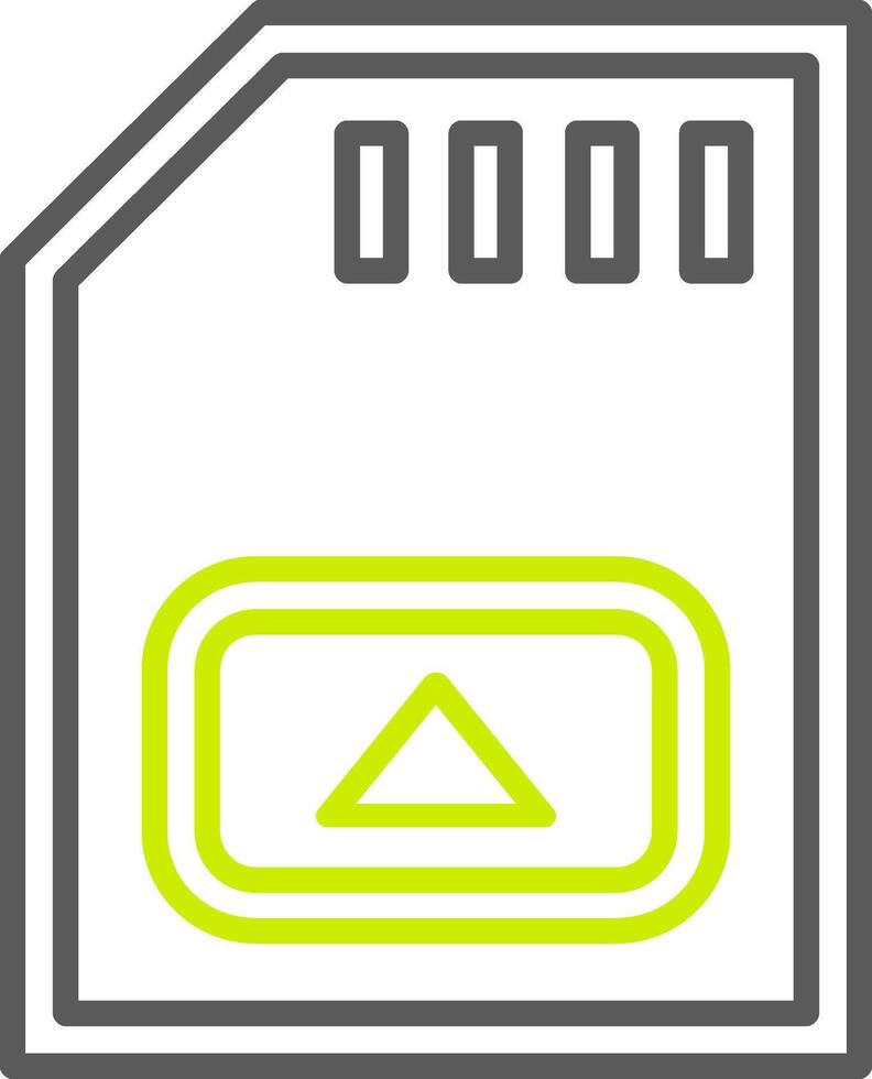 Memory Card Line Two Color Icon vector