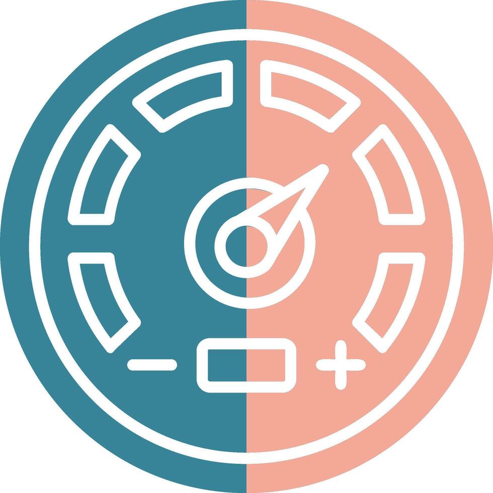 Gauge Glyph Two Color Icon vector
