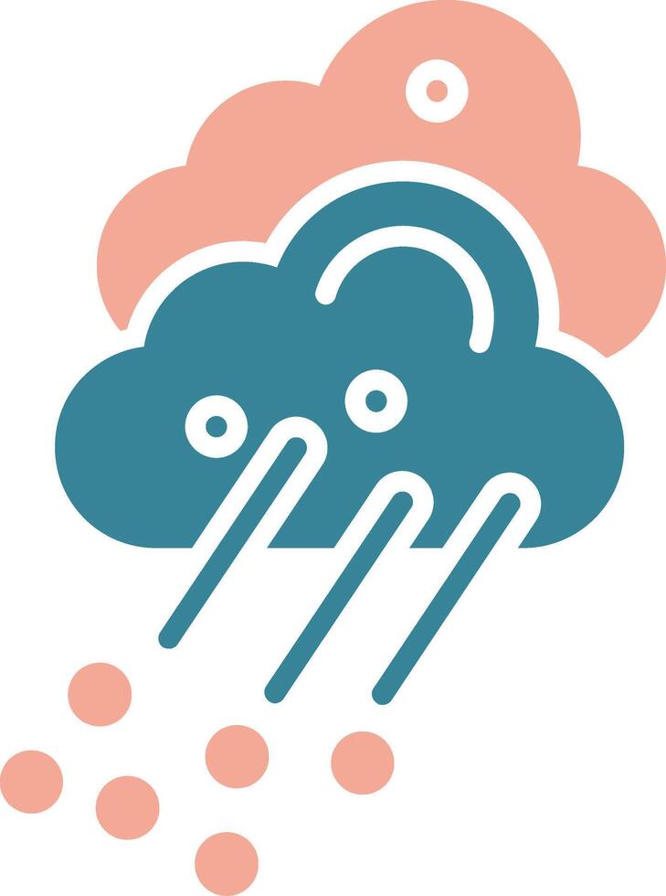 Hail Glyph Two Color Icon vector