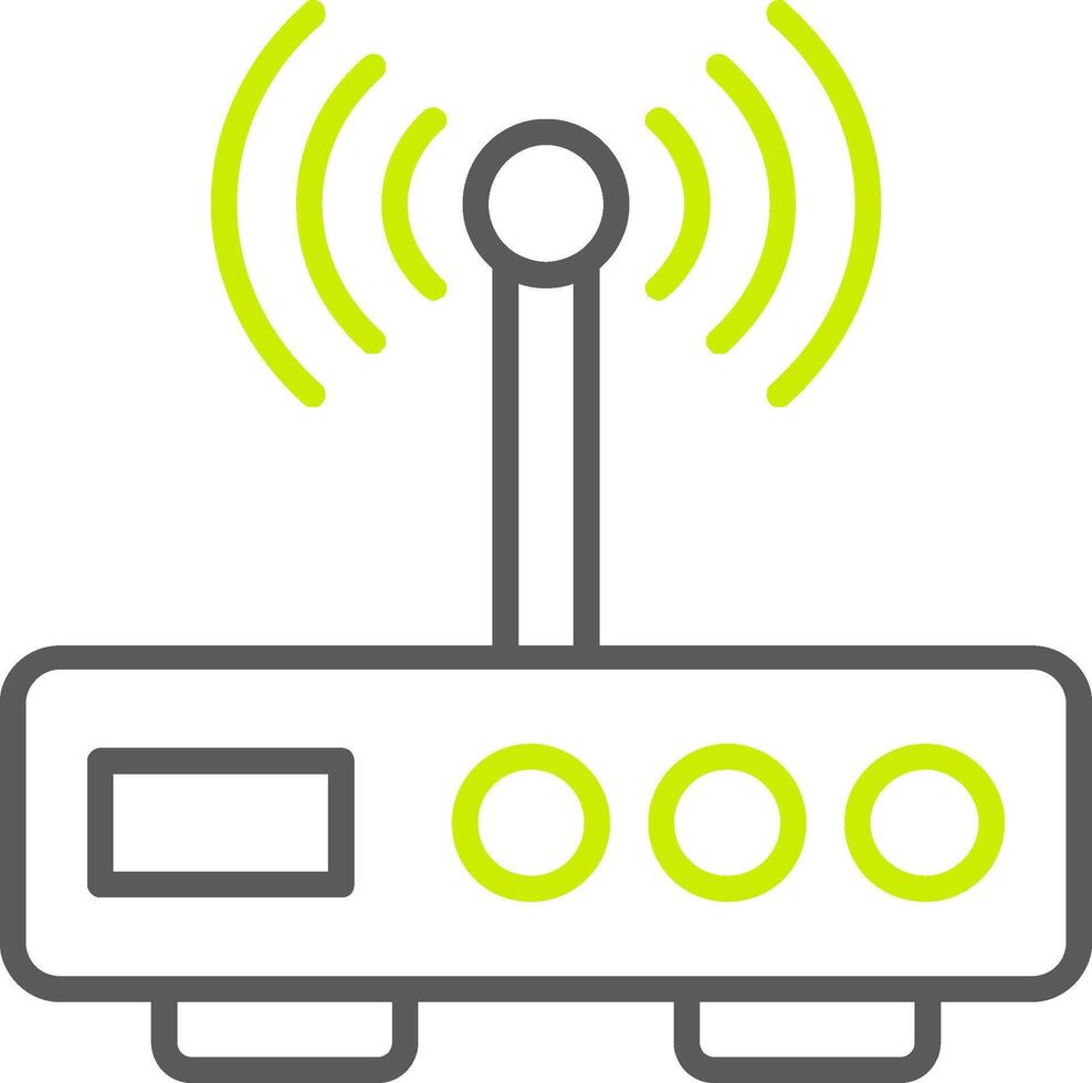 Modem Line Two Color Icon vector