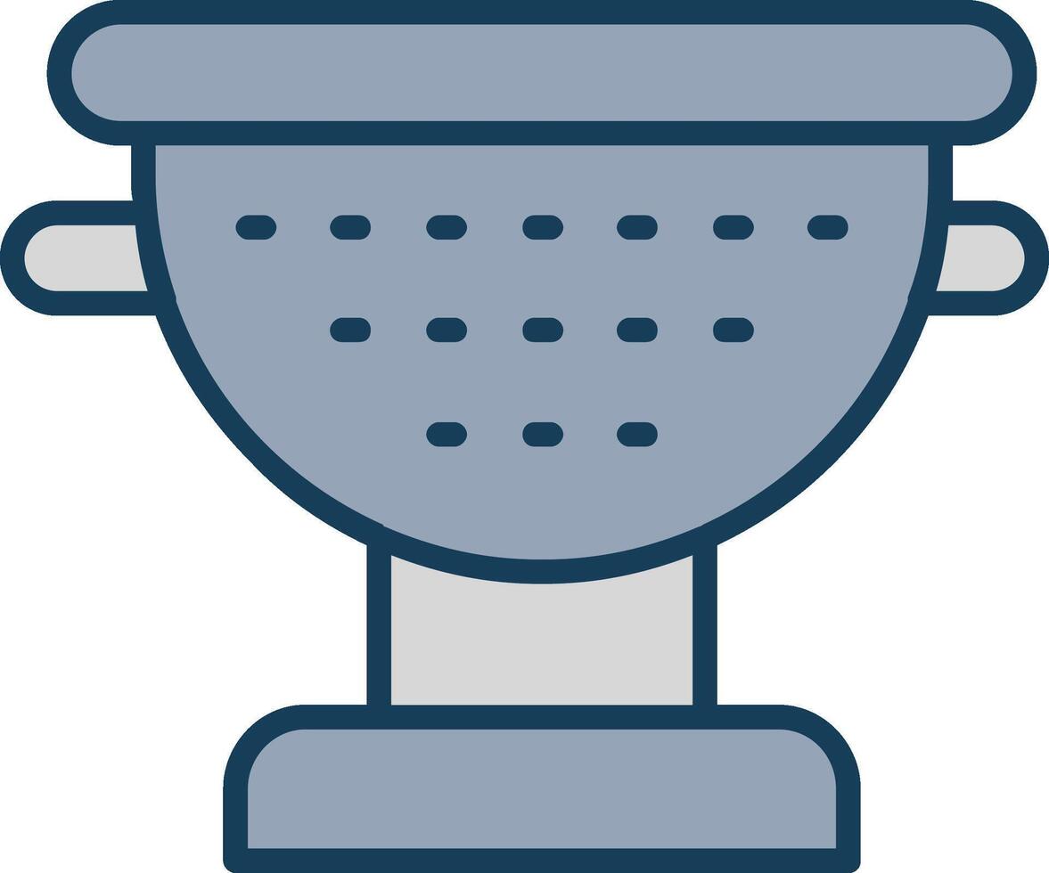 Sieve Line Filled Grey Icon vector