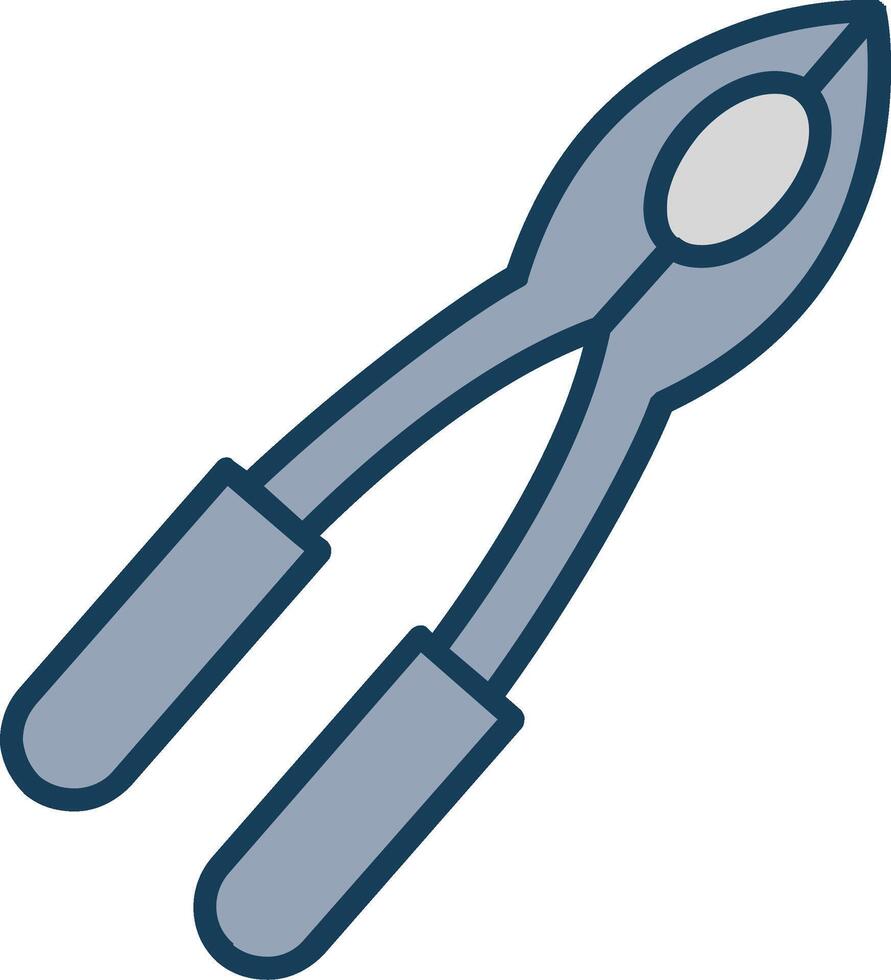 Nutcracker Line Filled Grey Icon vector
