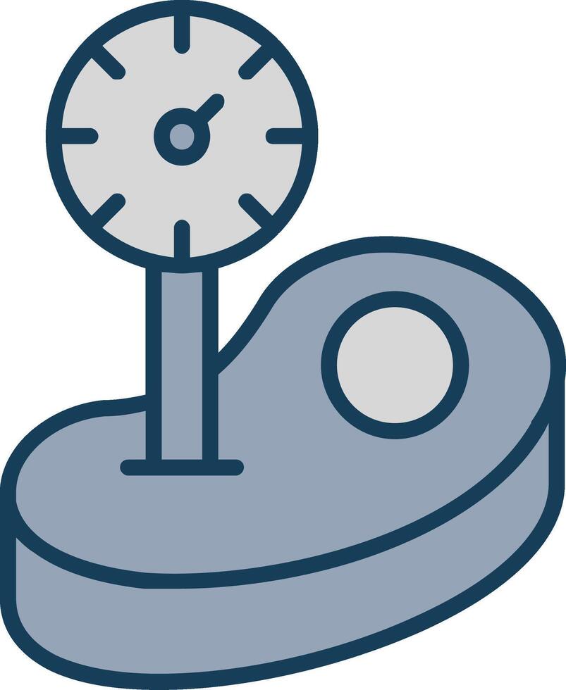 Thermometer Line Filled Grey Icon vector