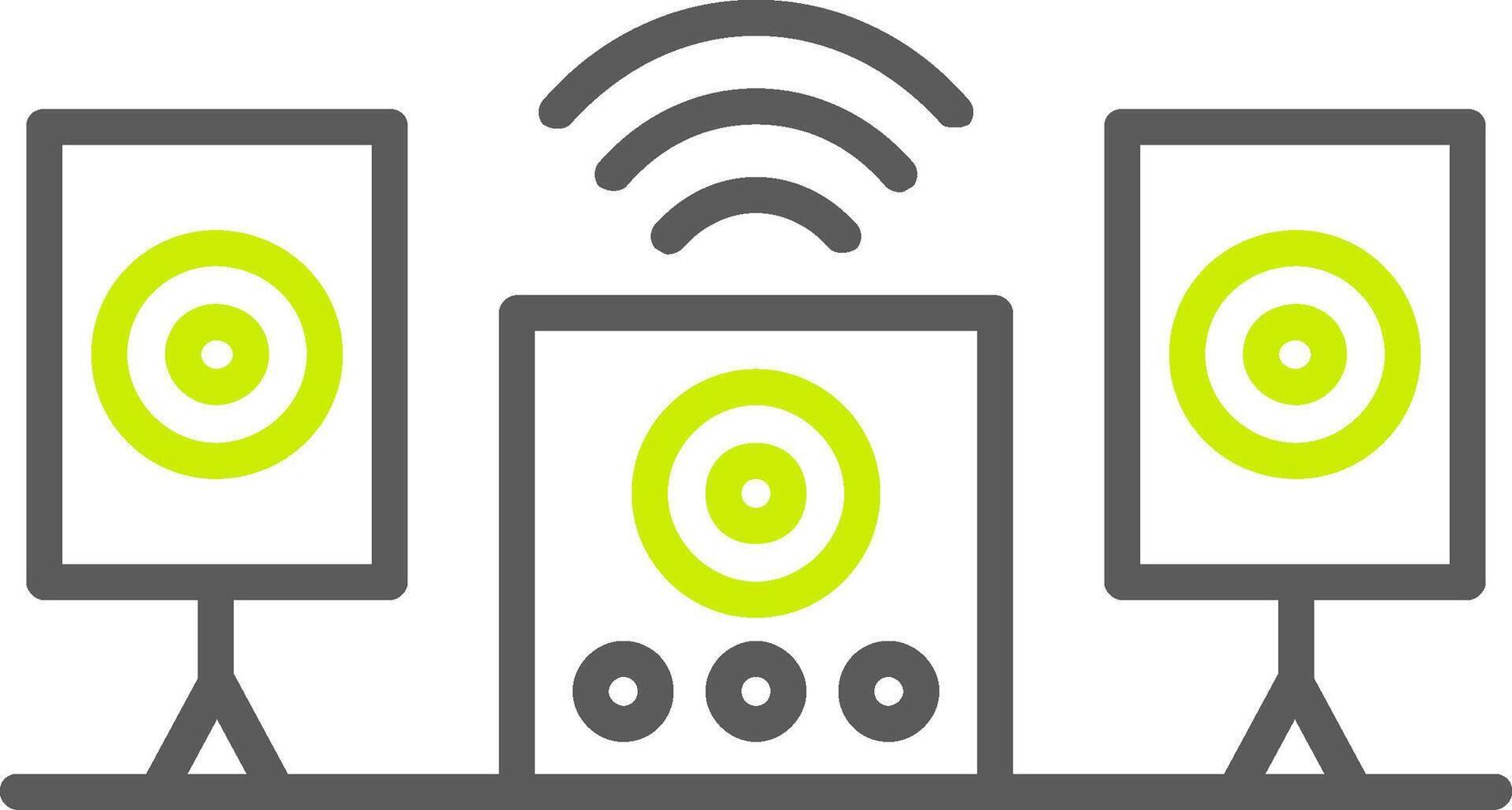 Audio System Line Two Color Icon vector