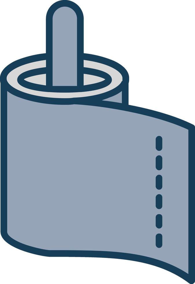 Paper Towel Line Filled Grey Icon vector