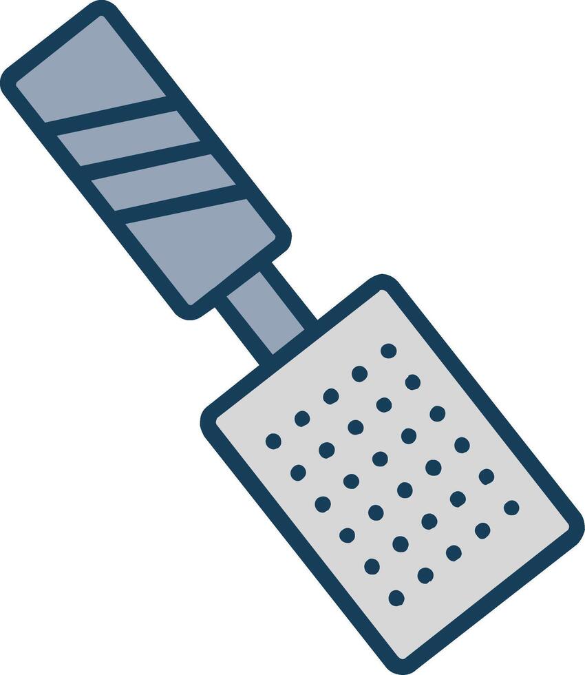 Grater Line Filled Grey Icon vector