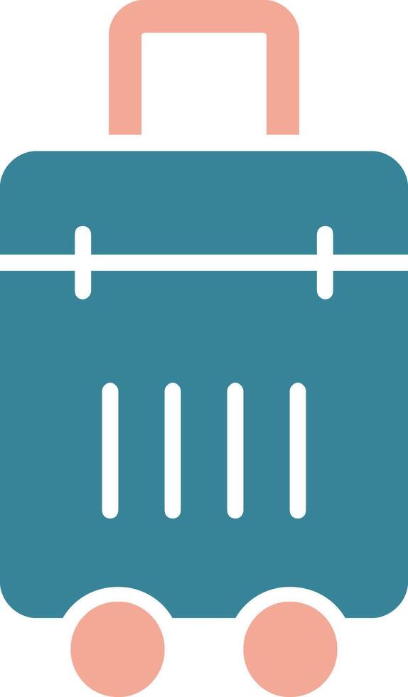 Bag Glyph Two Color Icon vector