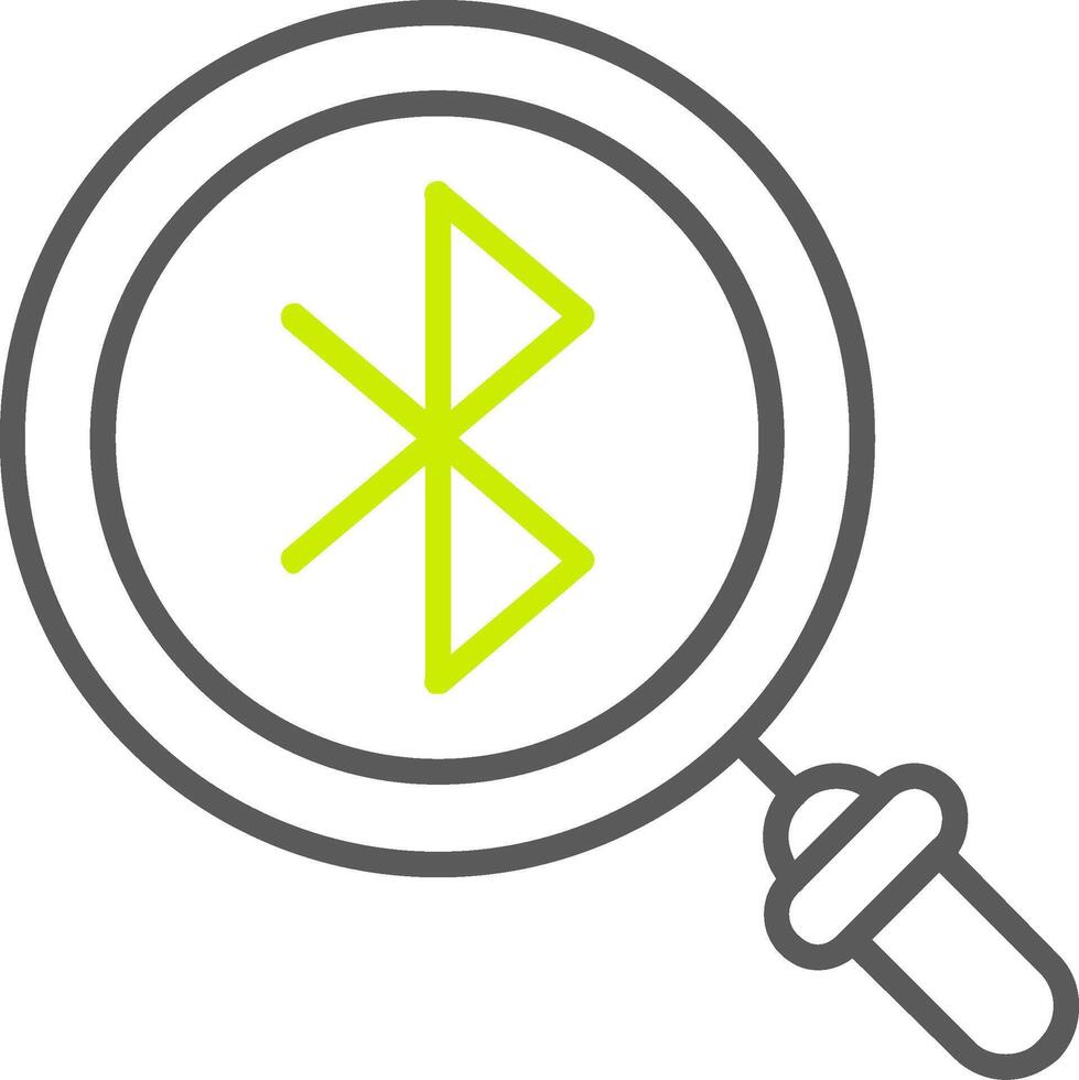 Bluetooth Line Two Color Icon vector