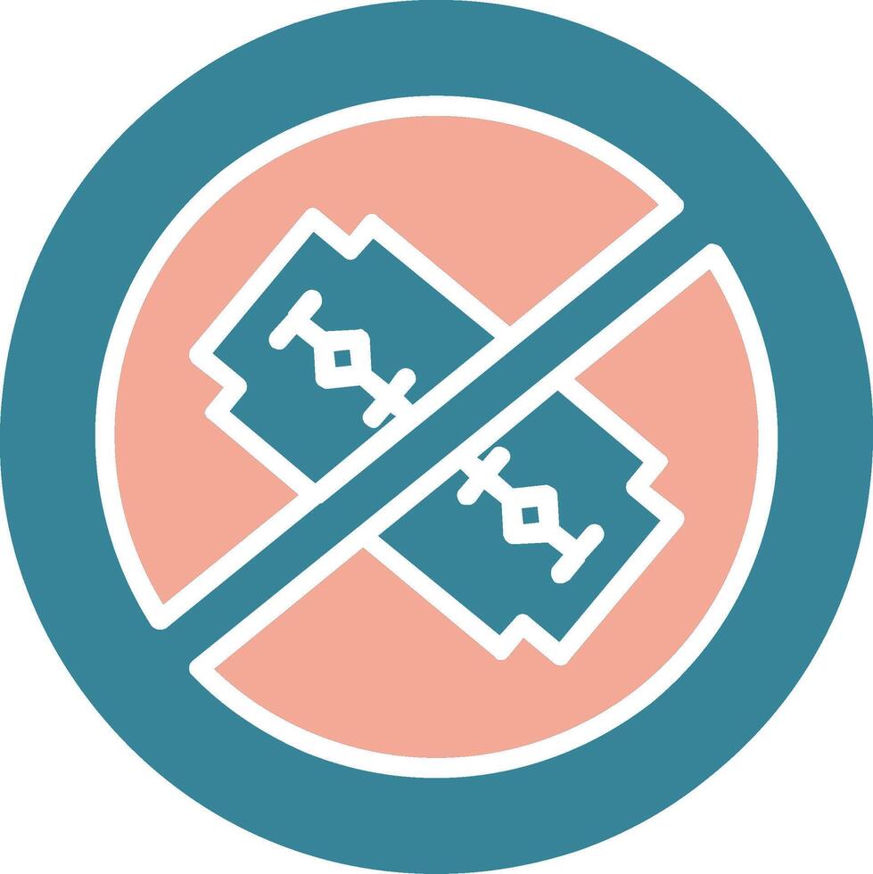 No Blade Glyph Two Color Icon vector