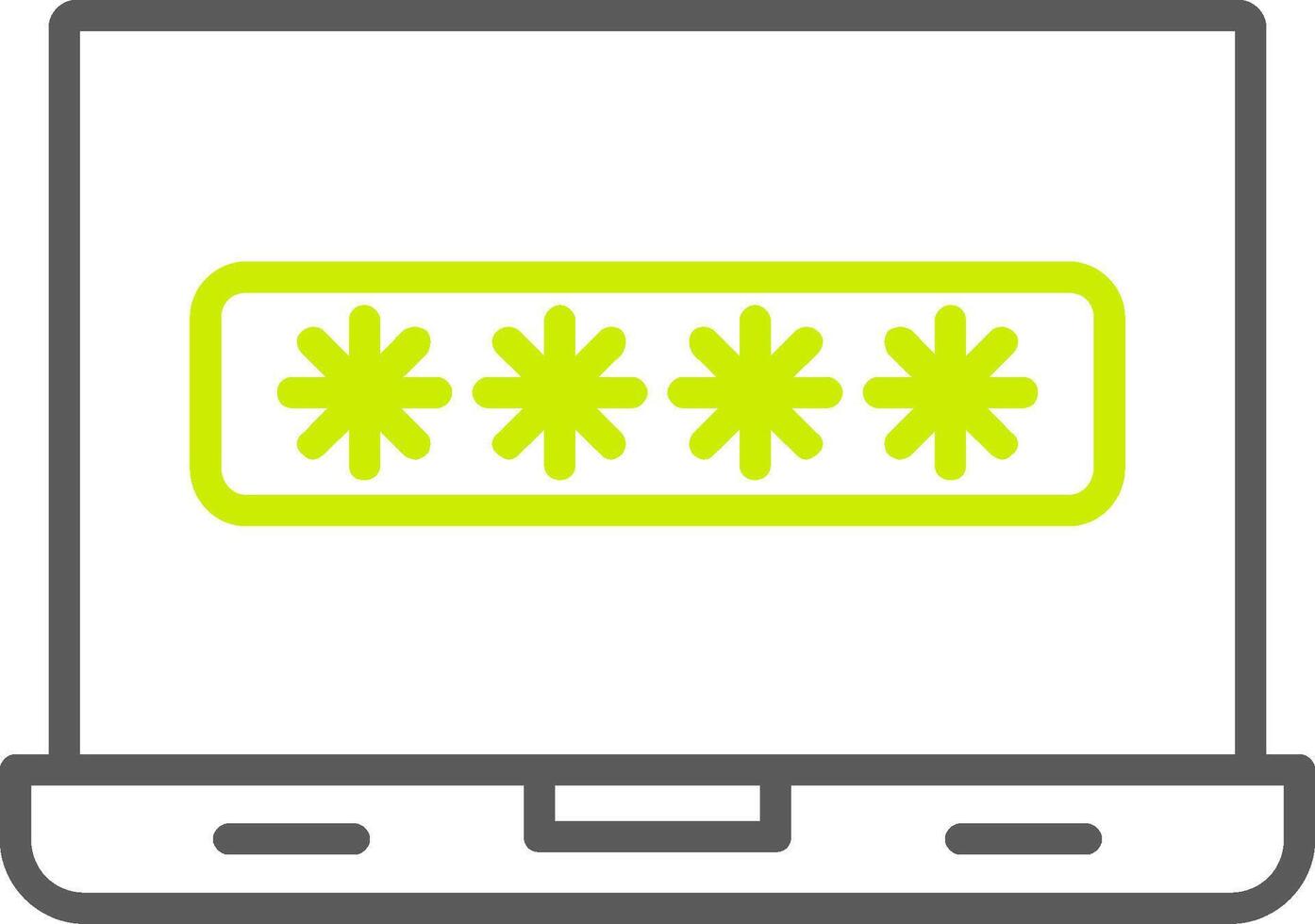 Password Line Two Color Icon vector