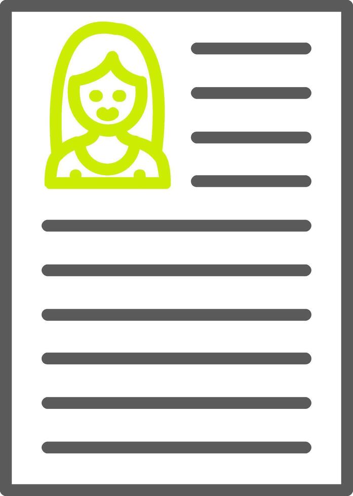 CV Line Two Color Icon vector