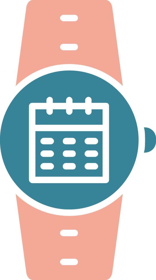 Calendar Glyph Two Color Icon vector