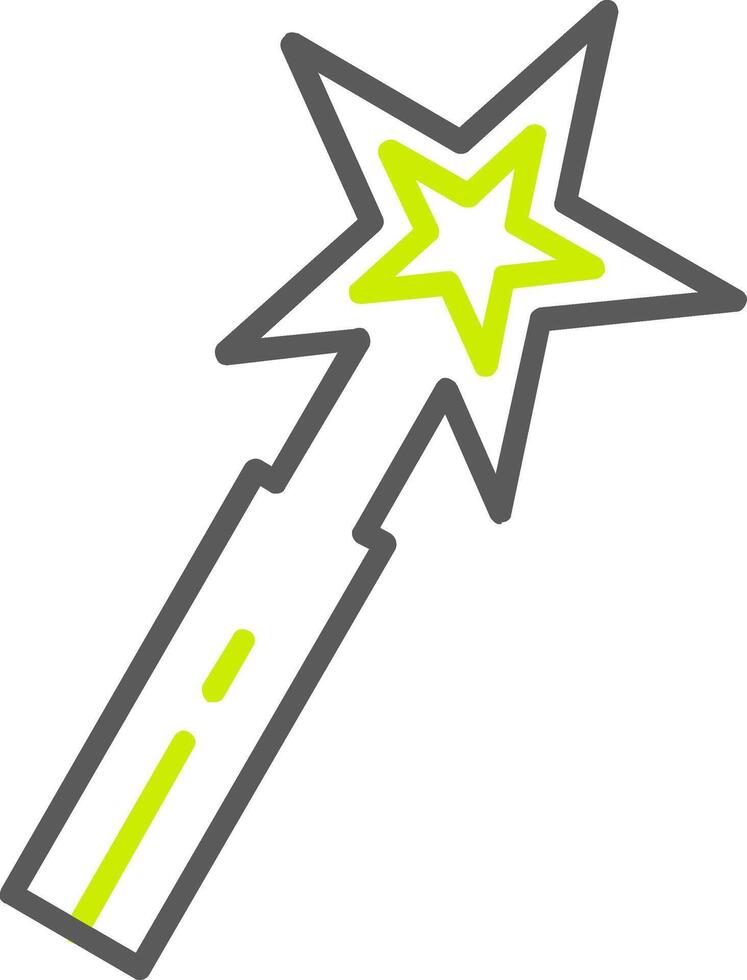 Magic Wand Line Two Color Icon vector