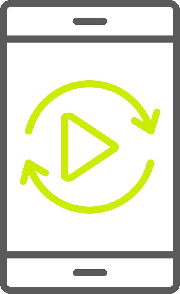 Sync Line Two Color Icon vector