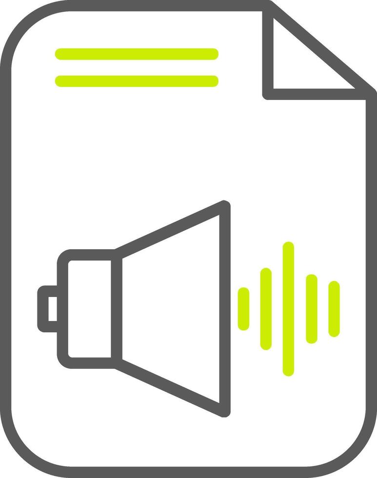 Audio File Line Two Color Icon vector