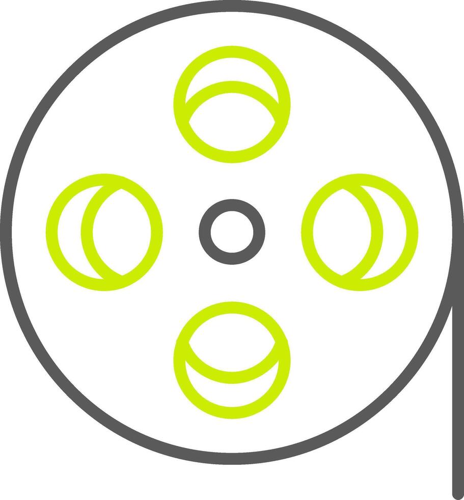 Film Reel Line Two Color Icon vector