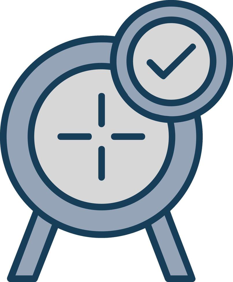 Target Line Filled Grey Icon vector