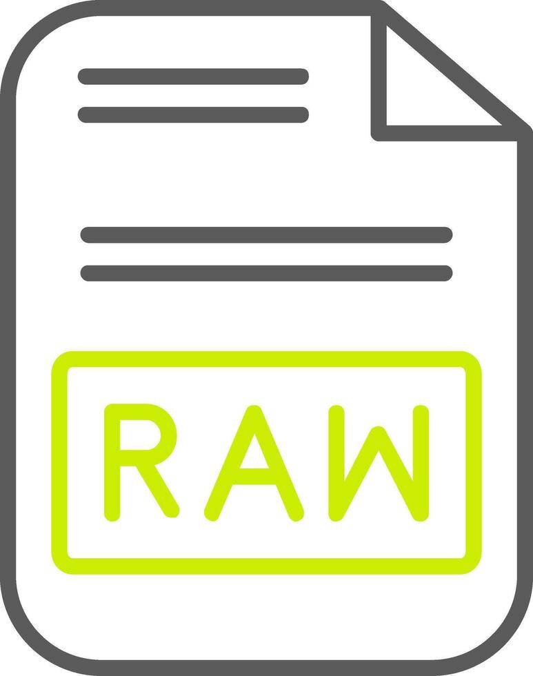 Raw Line Two Color Icon vector