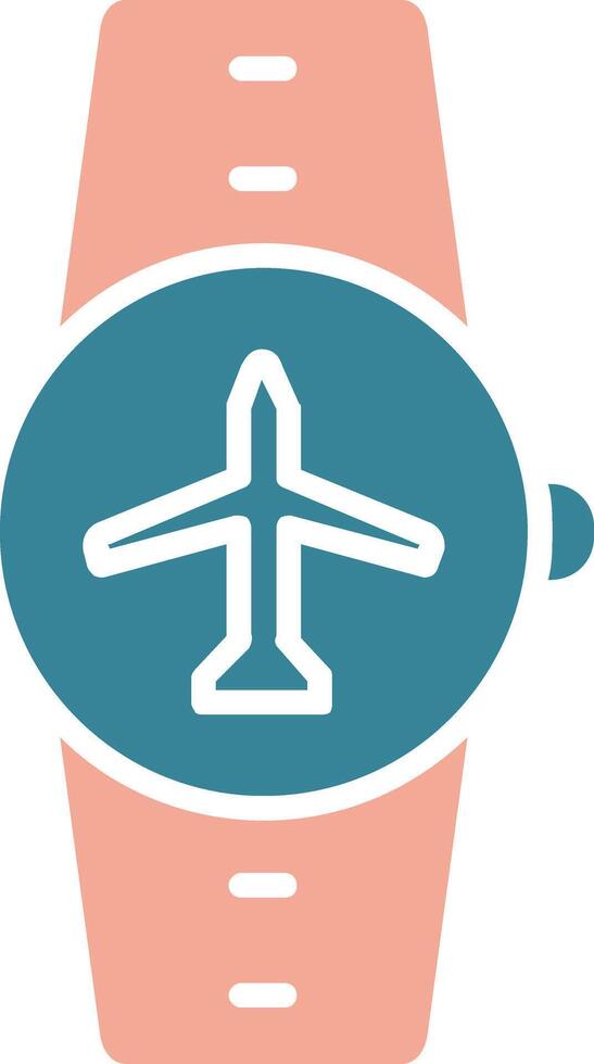 Airplane Mode Glyph Two Color Icon vector