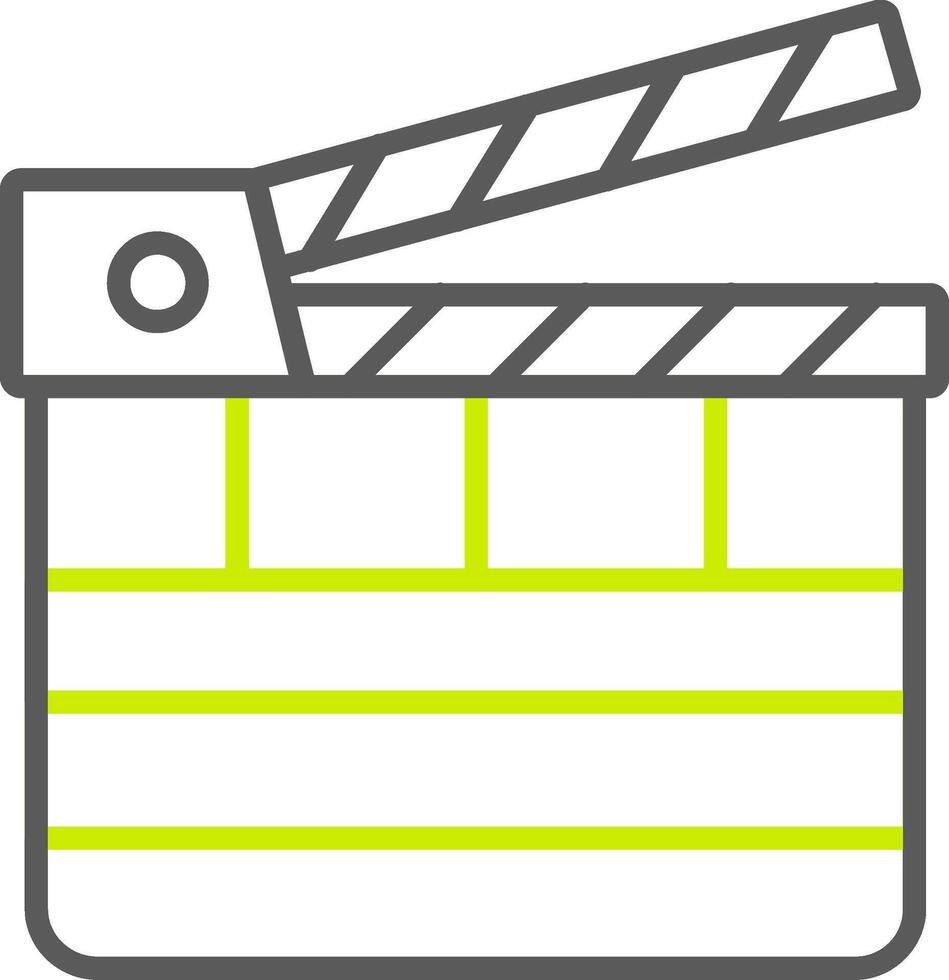 Clapperboard Line Two Color Icon vector