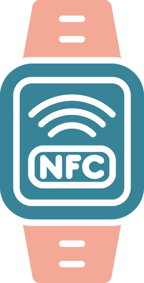 Nfc Glyph Two Color Icon vector