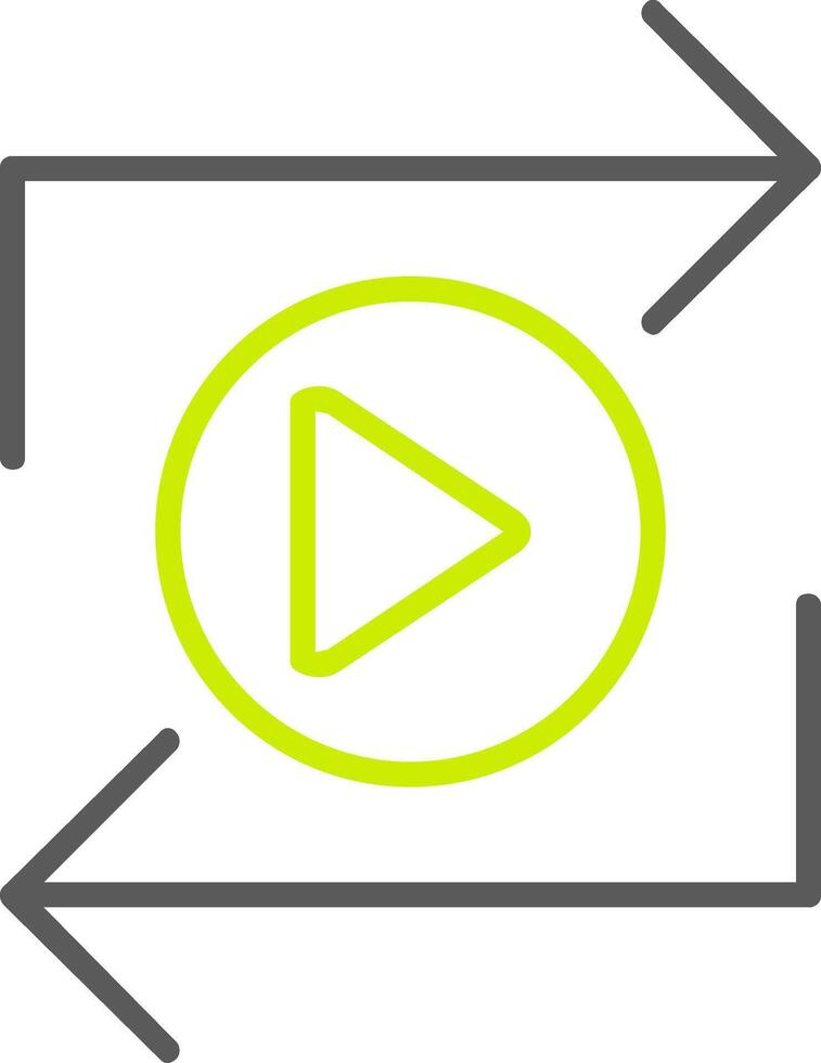 Replay Line Two Color Icon vector