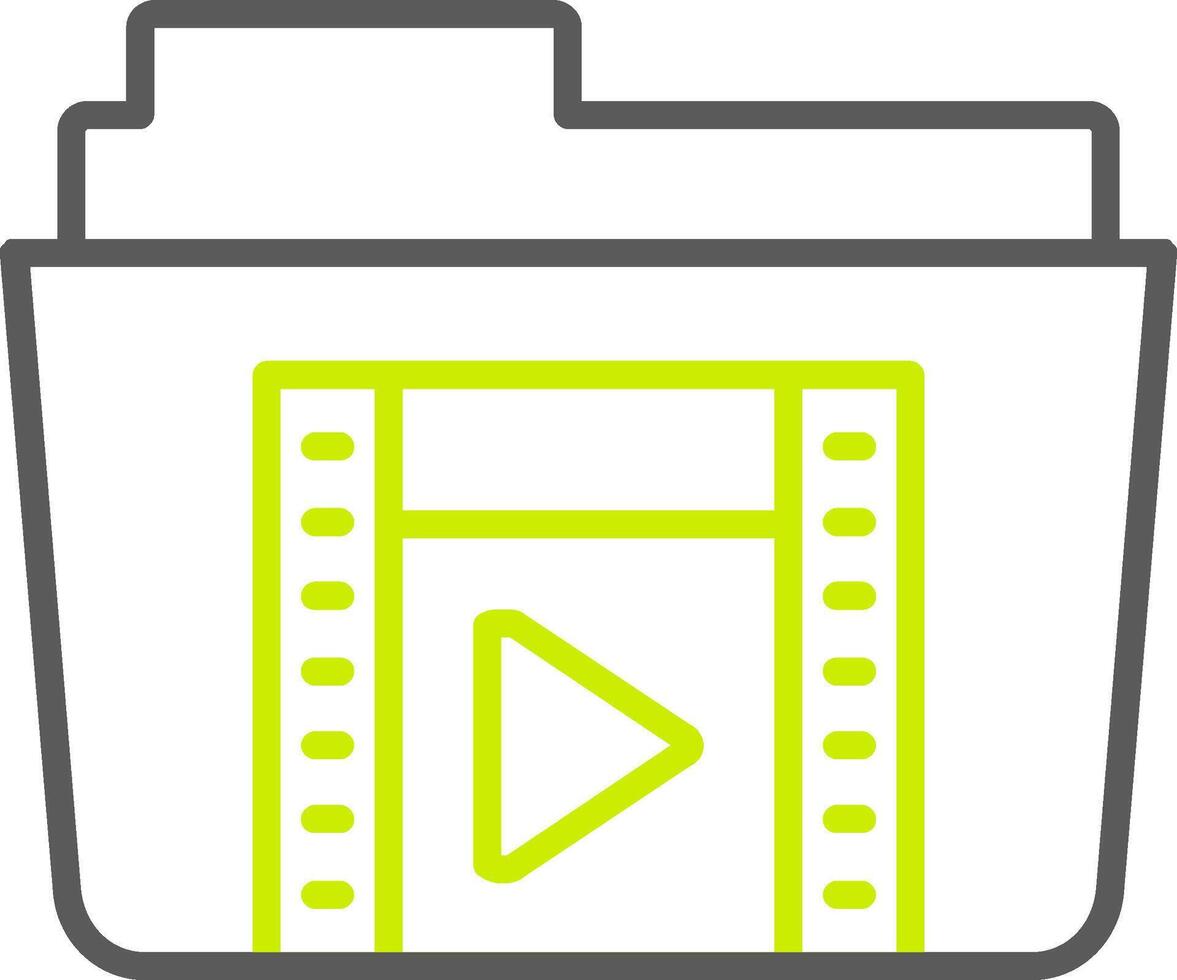 Footage Line Two Color Icon vector