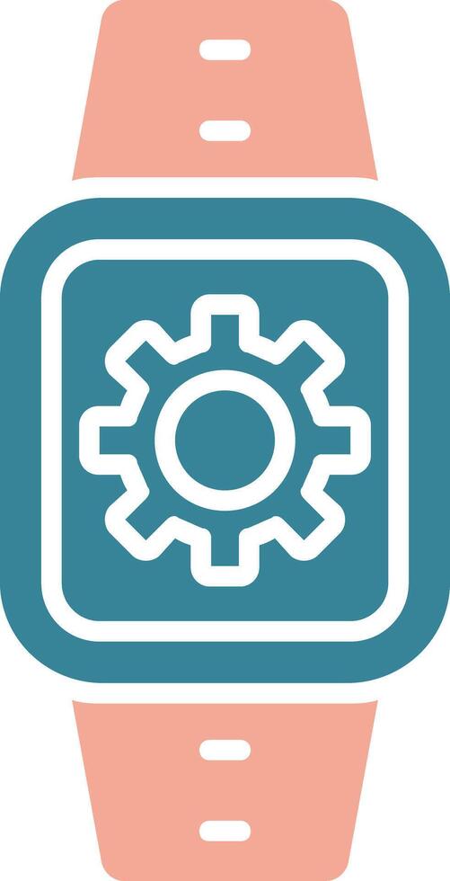 Settings Glyph Two Color Icon vector