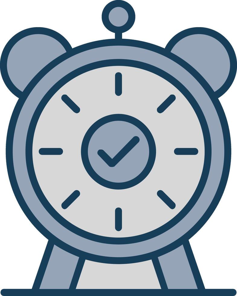 Alarm Line Filled Grey Icon vector