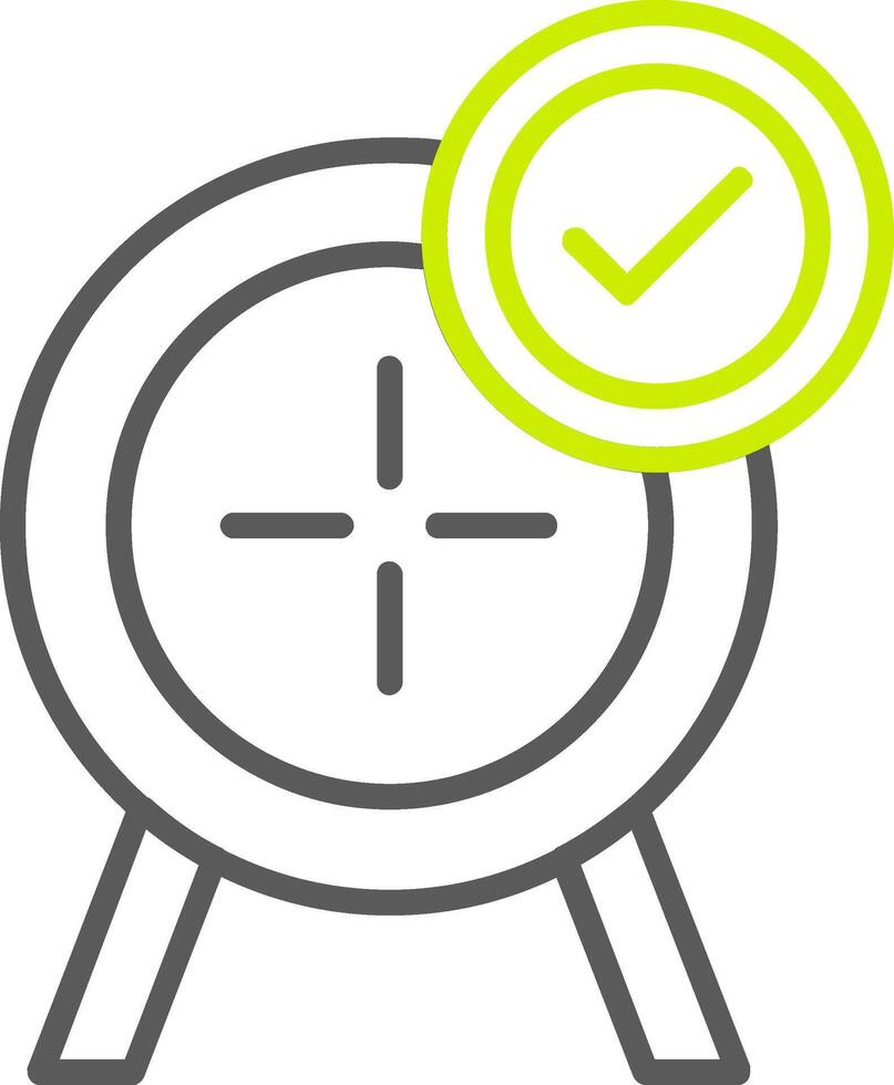 Target Line Two Color Icon vector