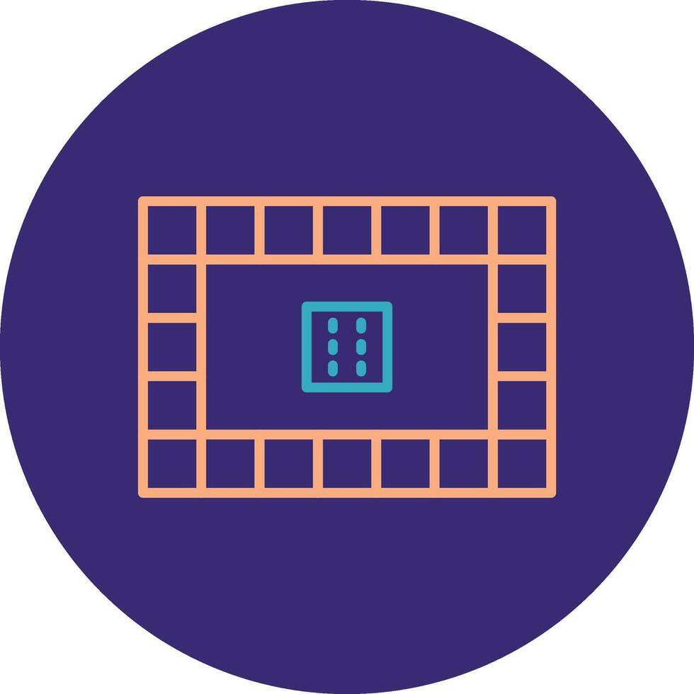 Board Games Line Two Color Circle Icon vector