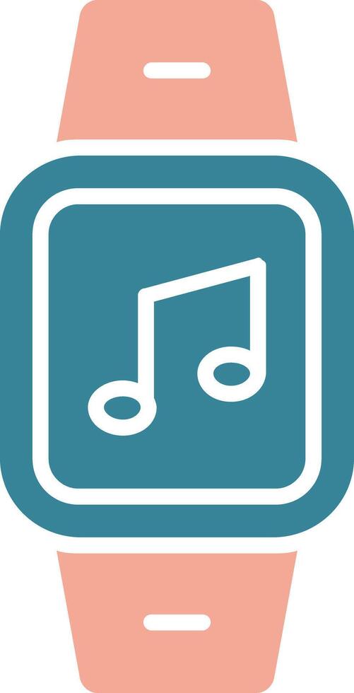 Music Glyph Two Color Icon vector