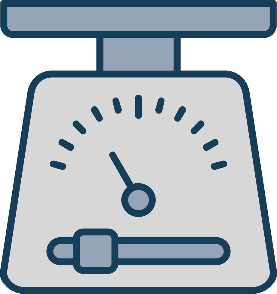 Scales Line Filled Grey Icon vector