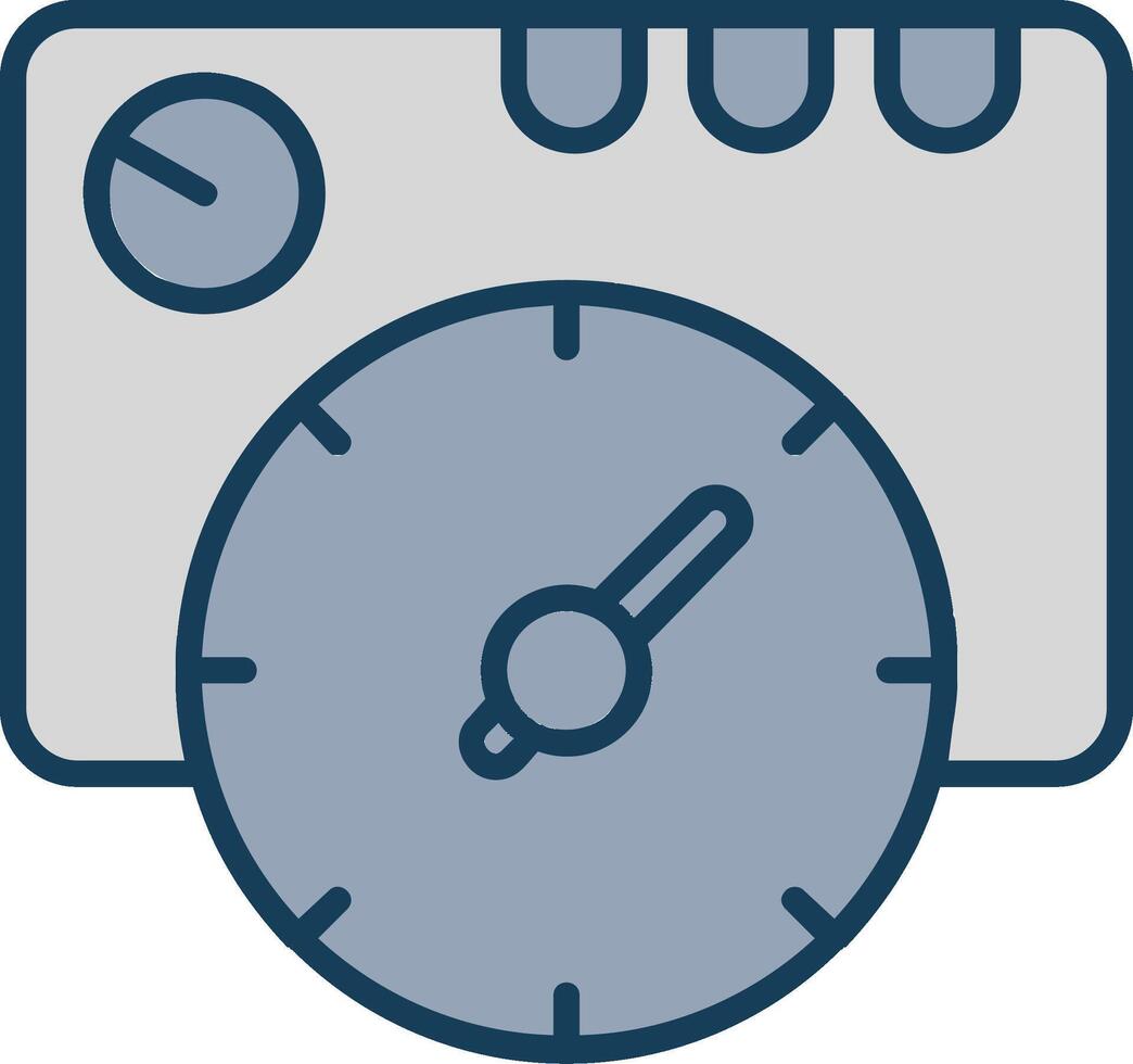 Thermostat Line Filled Grey Icon vector