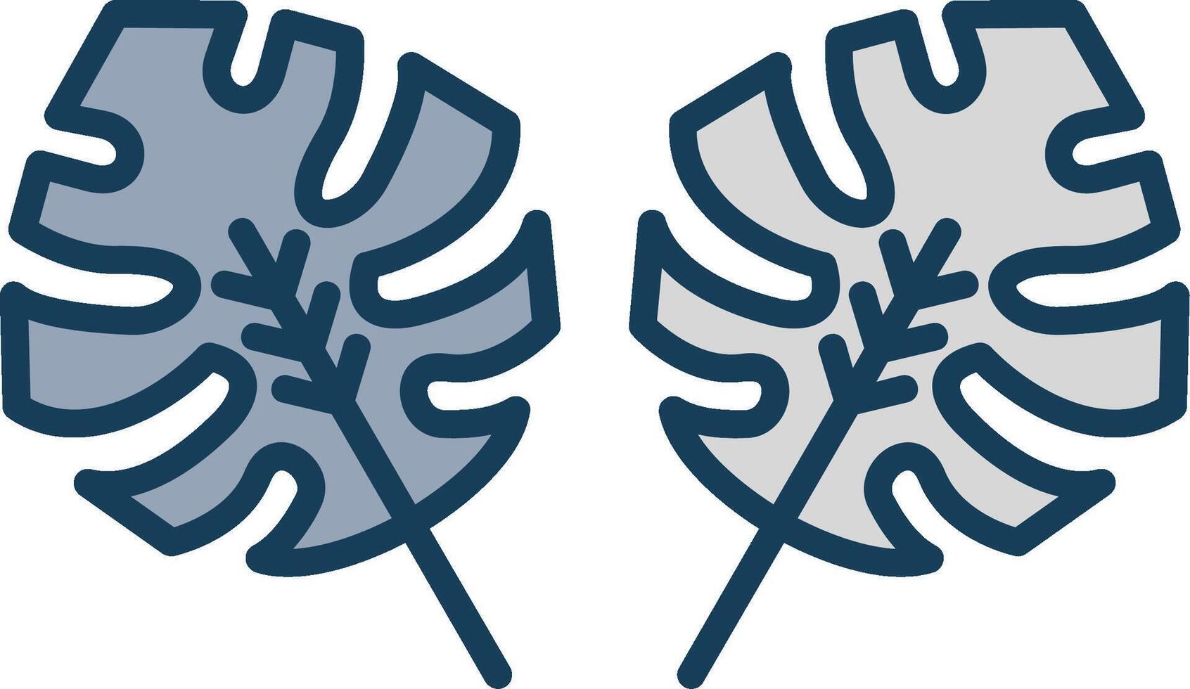Philodendron Line Filled Grey Icon vector