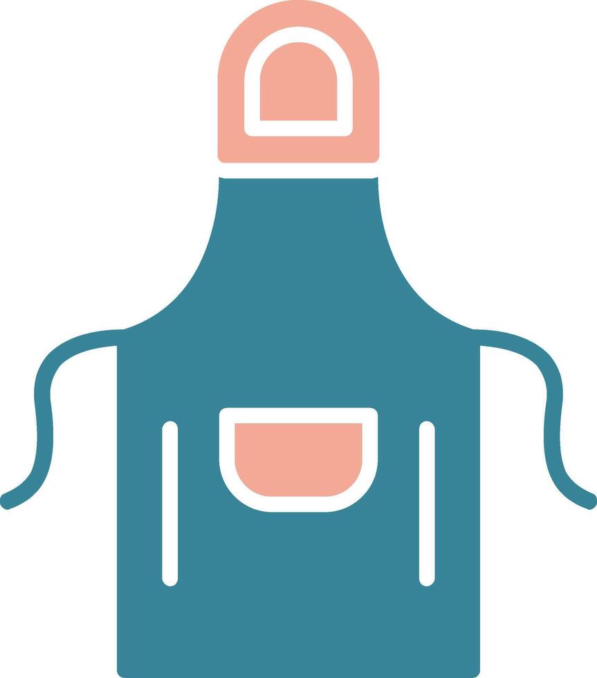 Apron Glyph Two Color Icon vector