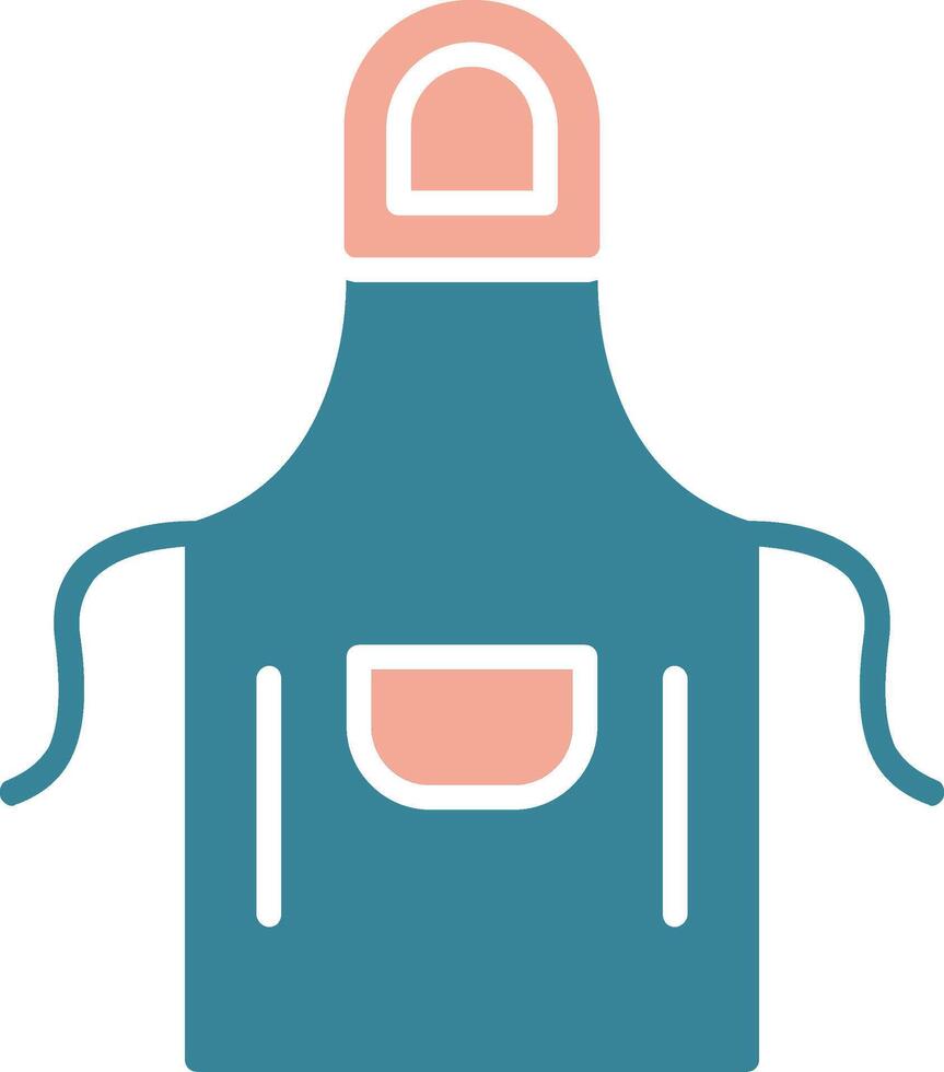 Apron Glyph Two Color Icon vector