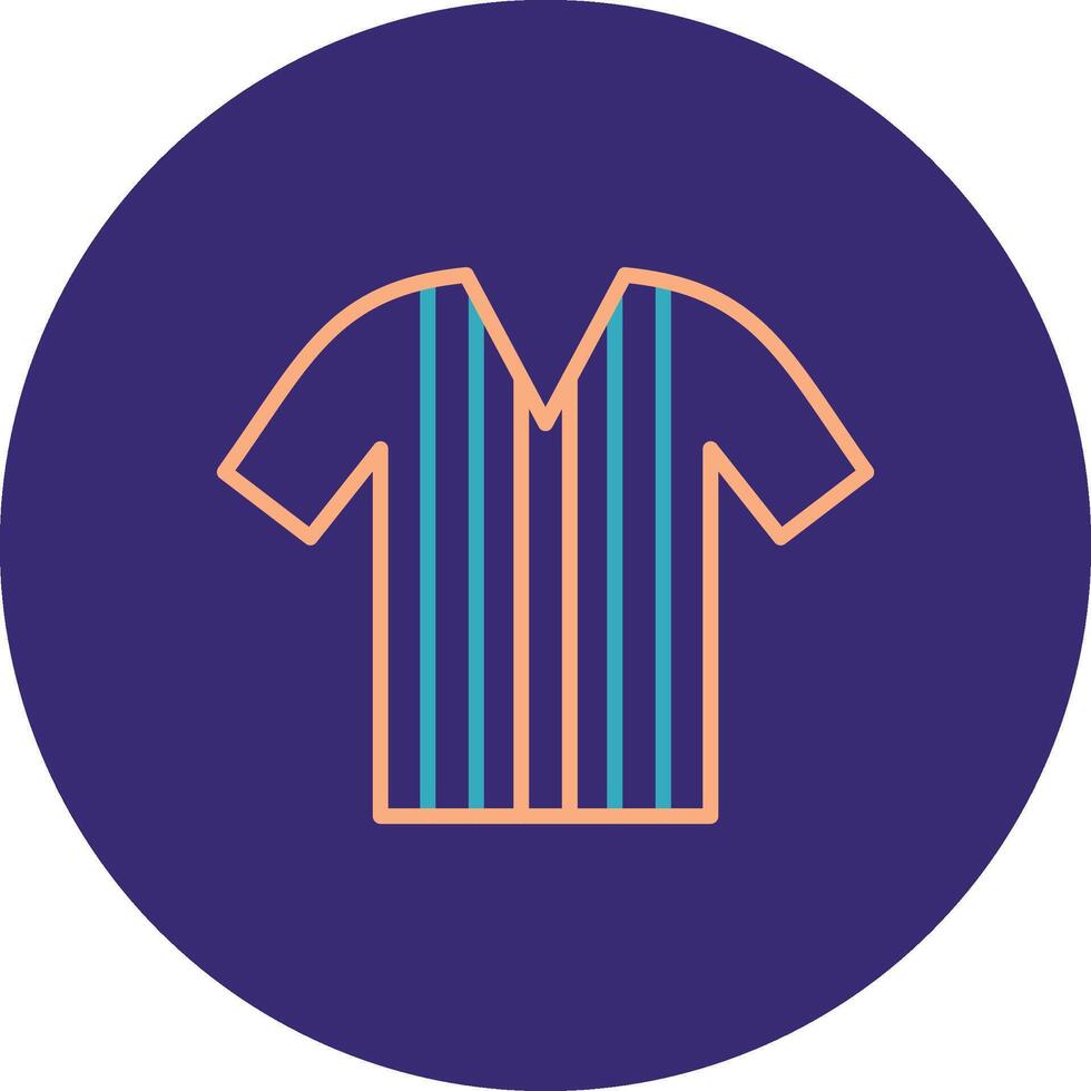 Shirt Line Two Color Circle Icon vector