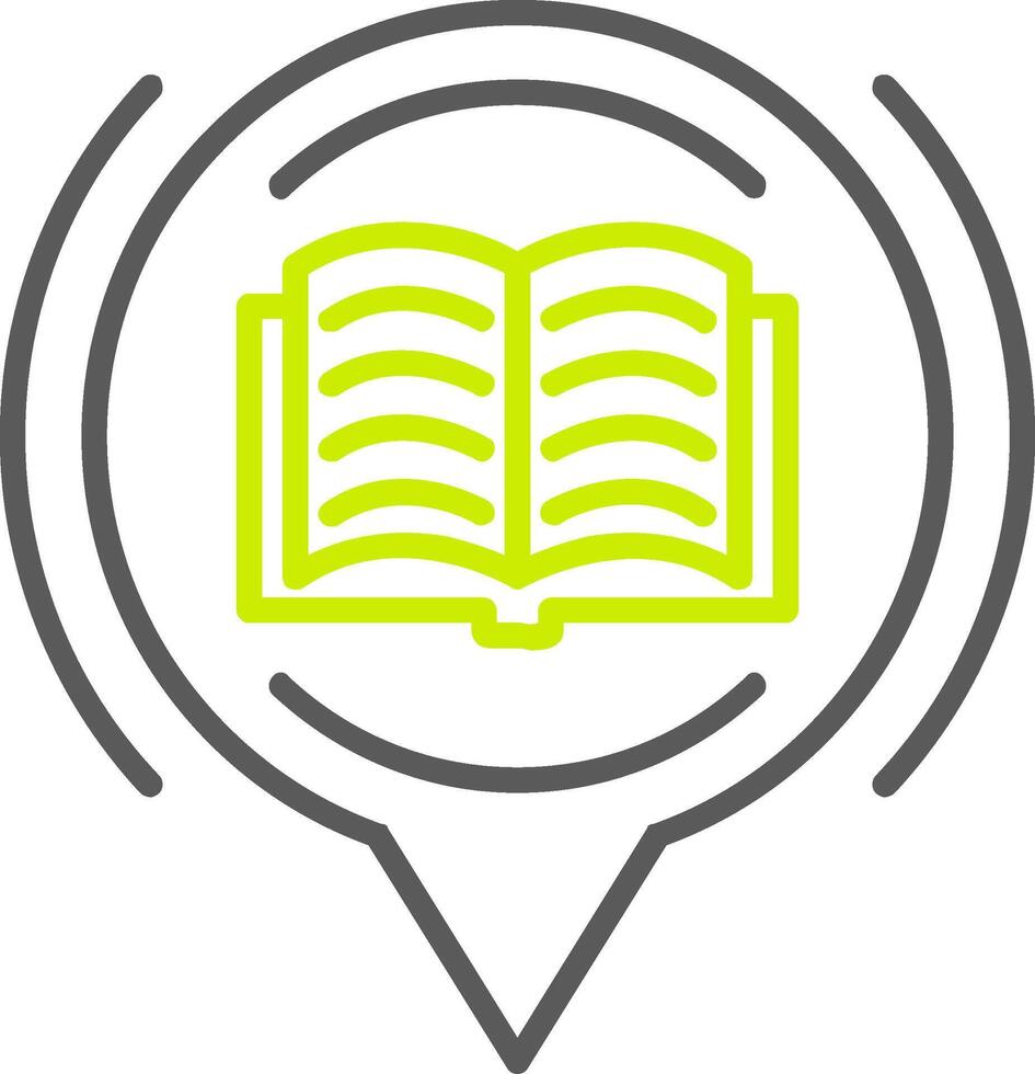 Book Line Two Color Icon vector