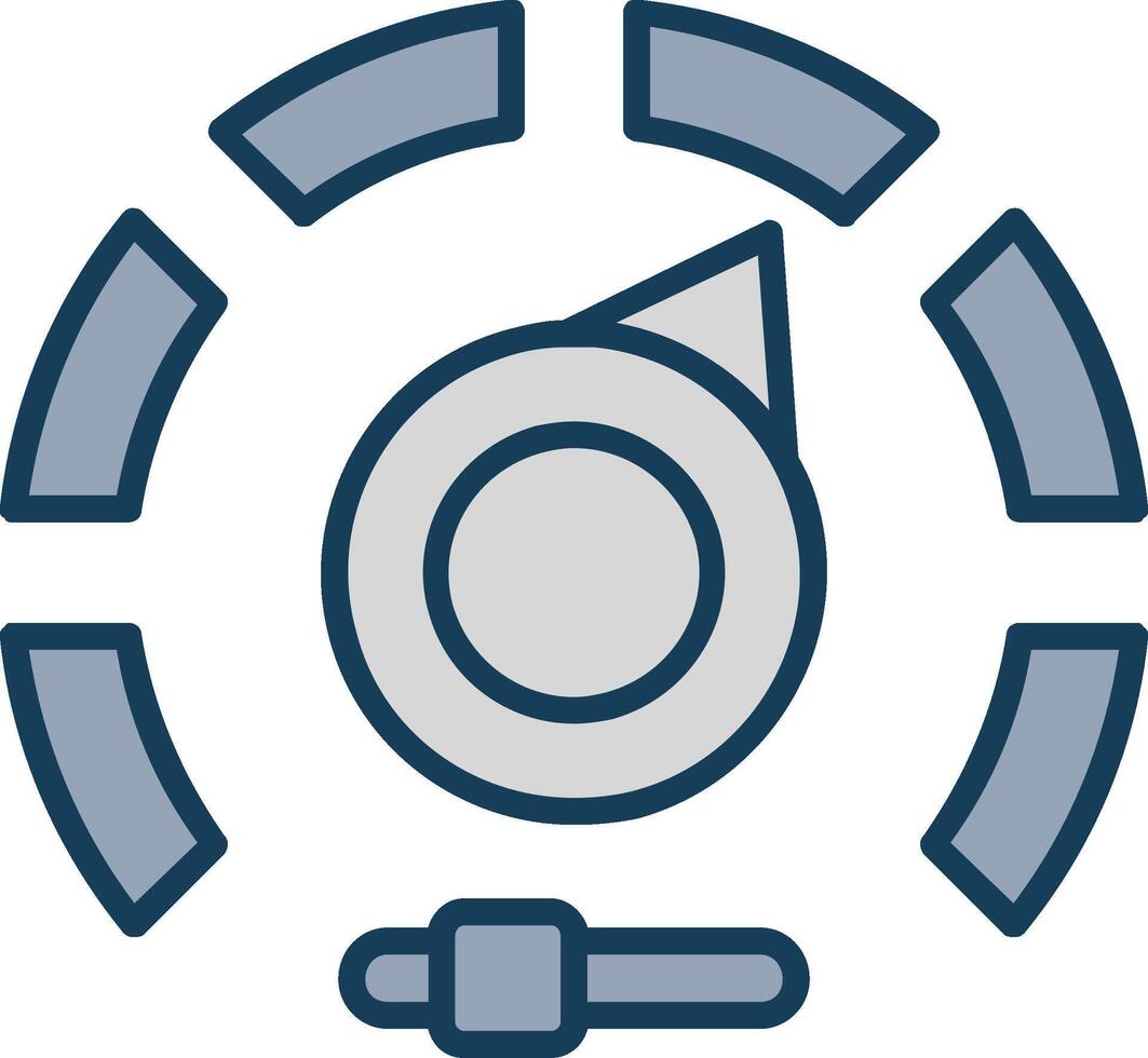 Gauge Line Filled Grey Icon vector