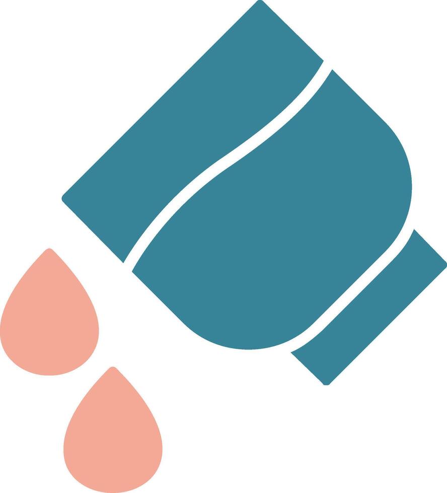 Add Water Glyph Two Color Icon vector